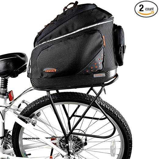 Ibera PakRak Commuter Bag and Touring Carrier Rack Plus  (Frame Mounted) Combo Set