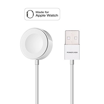 [ Apple MFi Certified ] Apple Watch Charger, Poweradd iWatch Magnetic Charging Cable for Apple Watch Series 1 / 2 38mm & 42mm - 3.3Feet (1 Meter)