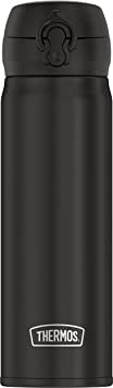 Thermos JMY5007BK4 16 Ounce Direct Drink Bottle, Stainless Steel, Black