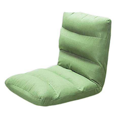 High Back Floor Gaming Chair5-position Lazy Sofa Couch Soft Cushioned Folding Bay Window Lounge Chair for Teens Adults-Green