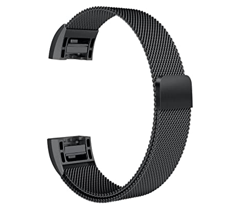 House of Quirk Milanese Magnetic Band Compatible with Charge 2 ((Black))