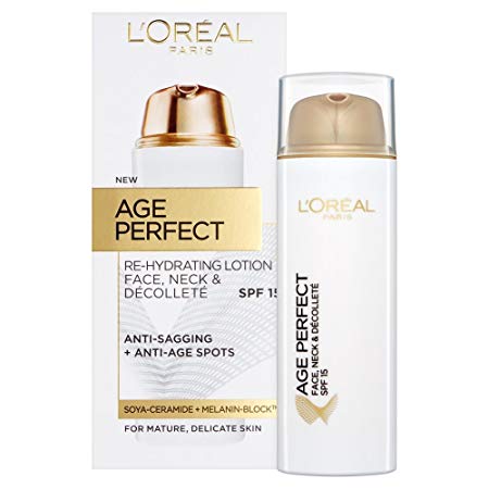 L'Oréal Age Perfect Face, Neck and Décolleté Lotion SPF15, 50 ml