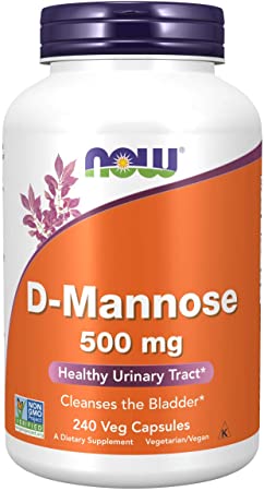 Now Foods D-Mannose, 500mg - 240 vcaps, 0.225 kg