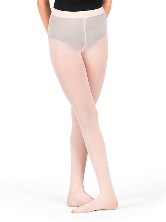 Girls Footed Tights with Smooth Self-Knit Waistband T5415C