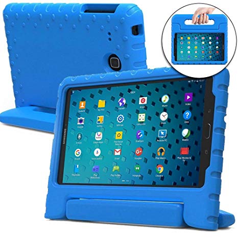 Samsung Galaxy Tab E Lite 7.0 case for kids, fits Tab 3 Lite 7.0 [SHOCK PROOF KIDS TAB LITE CASE] COOPER DYNAMO Kidproof Child Tab Lite 7 inch Cover for Boys, School | Kid Friendly Handle Stand (Blue)