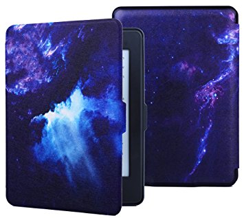 Aimerday Folio Kindle Paperwhite Case,Painting PU Leather Magnetic Cover with Auto Wake / Sleep for All-new Amazon Kindle Paperwhite Generation (Fits All 2012, 2013, 2015 and 2016 Versions),Galaxy