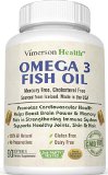 Omega 3 Fish Oil Mercury Free Non-gmo 100 All Natural Lemon Flavor with No Fishy Aftertaste Gluten Free and Dairy Free Triple Strength Dietary Supplement Omega-3 Fatty Acids  EPA  DHA for Brain Cognition Heart Joints Eyes Skin Hair and More 2400mg - 60 Pure Lemon Flavor Burpless Softgels That Work for Men Women and Seniors As Recommended By the Experts Third Party Tested and Made in the USA for Vimerson Health