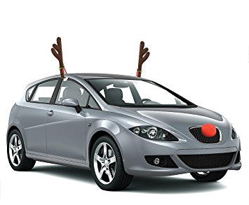 KOVOT Reindeer Car Set with Jingle Bells