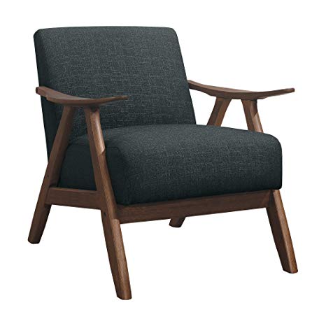 Lexicon Elle Fabric Accent Chair, Dark Gray