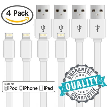 Lightning Cable, [4 Pack] YUNSONG ( 5Ft / 1.5m ) Extra Long Lightning to USB Cable Charge and Sync Cord Cable 8 - pin for Apple iPhone 6/6s/6s Plus/6 plus, 5s/5SE/5c, iPad Pro/Air/Mini,iPod Nano/Touch