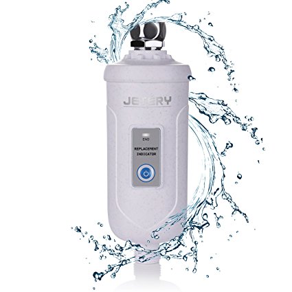 JETERY Shower Water Filter 8,000 Gallons, Filtered over 99% Chlorine, Impurities & Unpleasant Odors - Care Baby, Skin and Hair - For Any Shower Head, Fixed, Rain and Handheld