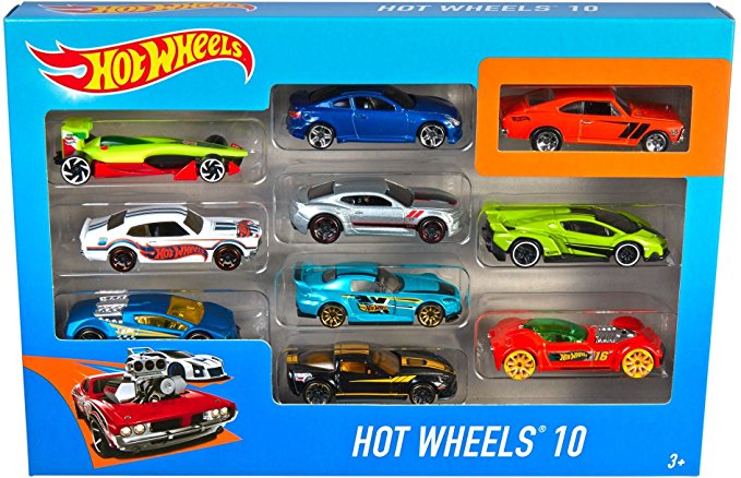 Hot Wheels 10 Cars Gift Pack, Assortment