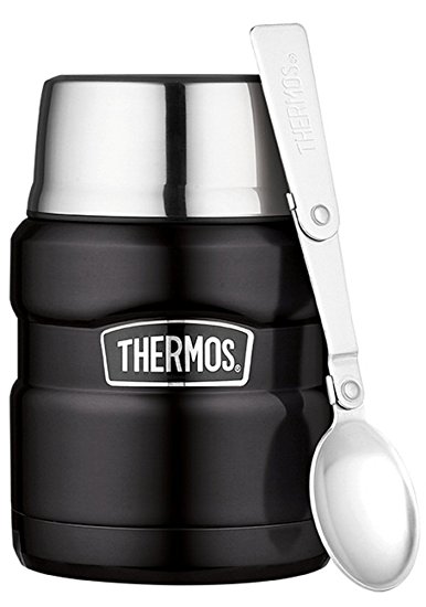 Thermos Stainless King Food Flask, 470 ml - Matt Black