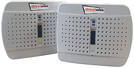 Streetwize Twin Pack Rechargeable Mini Dehumidifier For Car or Caravan