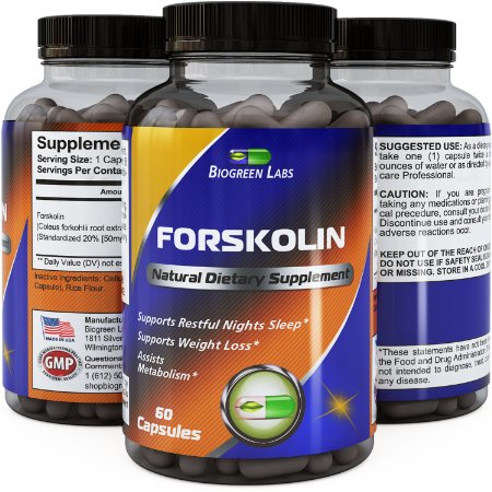 Natural Coleus Forskolin Extract Supplement - Herbal Weight Loss Vitamin - Best Thermogenic Fat Burner - Potent Antioxidant- Men and Women