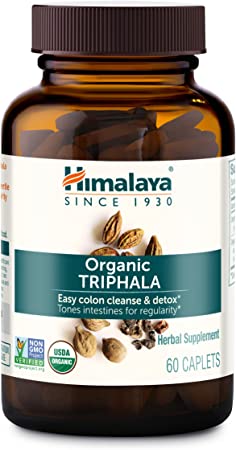 Himalaya Organic Triphala Capsule - for Colon Cleanse - USDA Certified Organic and Non-GMO Verified - 688mg 2 Month Supply, 60 Capsules