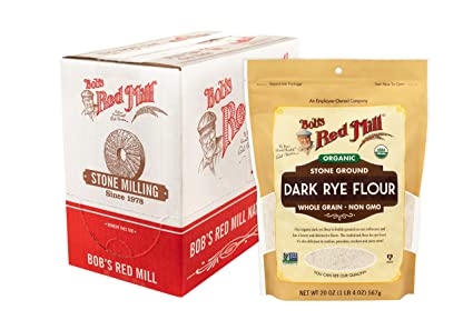 Bob's Red Mill Organic Dark Rye Flour, 20 Ounce (Pack of 4)