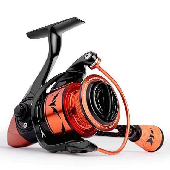 KastKing Speed Demon Pro Spinning Reel, World’s Fastest 7.2:1 Gear Ratio, Aluminum Frame, 10 1 Double Shielded Stainless Steel BBS, 25 lbs Carbon Drag, SuperPolymer Grips, Carbon Fiber Handle