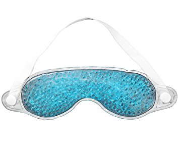 Healthies Gel Bead Eye Mask Soothes Your Dry or Puffy Eyes, Provides Headache Relief and Helps You Sleep Better with Cryotherapy and Hot Therapy Treatment