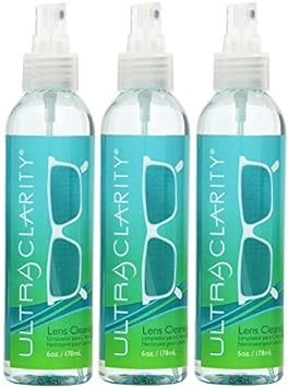 Ultra Clarity Eyeglass Cleaning 6 oz Spray Bottle, 3 Pack