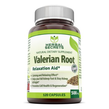 Herbal Secrets Valerian Root 500 mg 120 Capsules