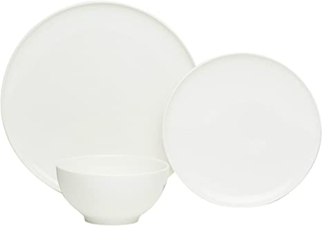 Red Vanilla ET1900-018 18 Piece Every Time Dinner Set, White