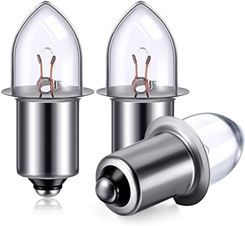 3 Pieces 3 Volt/ 3D - 3.6 Volt 0.75A Bayonet Base Krypton Replacement Bulbs Flashlight Bulbs