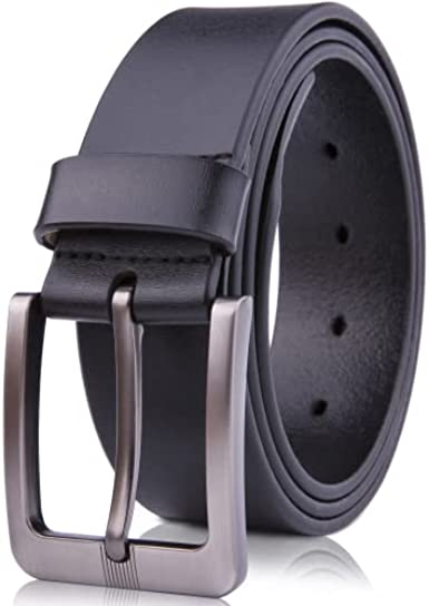 Genuine Leather Dress Belt For Men - Mens Belts For Suits, Jeans, Uniform With Single Prong Buckle - Designed in the USA