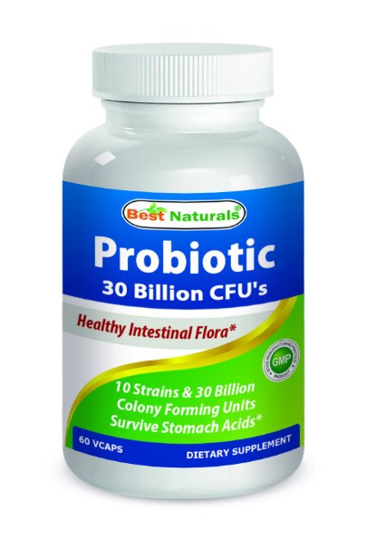 Best Naturals Probiotic 10 Strains 30 Billion SHELF STABLE 60 Vcaps
