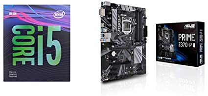 Intel Core i5-9400F Desktop Processor 6 Cores Turbo Without Graphics with ASUS Prime Z370-P II GA1151 (Intel 9th Gen)