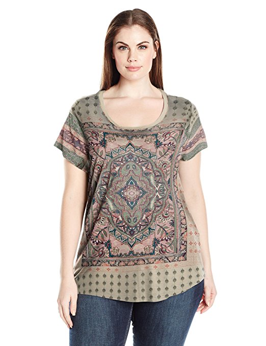 Lucky Brand Women's Plus Size Persian Carpet Tee