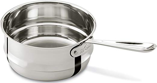 All-Clad 4703-DB Stainless Steel Dishwasher Safe Double Boiler Insert Cookware, 3-Quart, Silver