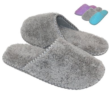 HomeTop Women's Cozy Plush Fleece Slip On Memory Foam House Slippers
