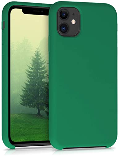 kwmobile TPU Silicone Case Compatible with Apple iPhone 11 - Soft Flexible Rubber Protective Cover - Emerald Green