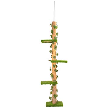 Downtown Pet Supply Deluxe Interactive Cat Scratching Sisal Posts Tree and Exerciser for Kitty, Interactive Cat Toys (Regular, Premium, Giant, Tall 4-Level Scratch Post)