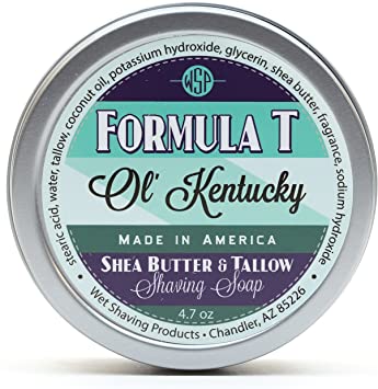 Shaving Soap WSP Formula T (Ol' Kentucky) 4.7 Oz Made with Shea Butter & Tallow