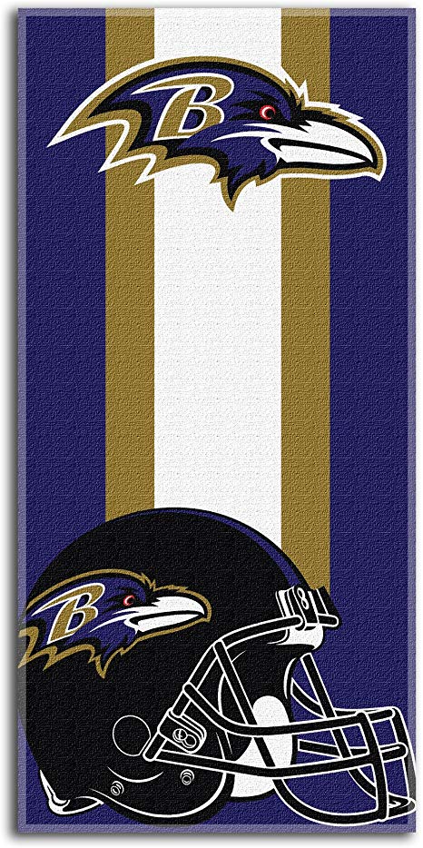 Officially Licensed NFL "Zone Read" Beach Towel, 30” x 60”, Multi Color