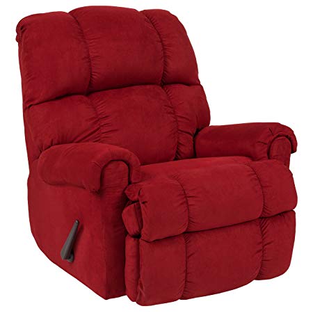 Flash Furniture Riverstone Sierra Cardinal Microfiber Rocker Recliner