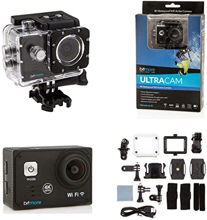 Bitmore 4K Ultra HD Action Camera with Accessory Set