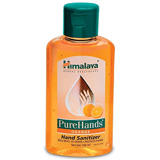 Himalaya Herbals Pure Hands Hand Sanitizer - 100 ml (Orange)