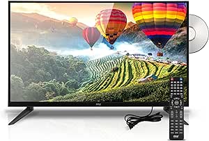 32-inch 728p HD DLED Television - Hi-Res Flat Screen Monitor TV with HDMI, RCA, Multimedia Disk Combo, Headphones, Full Range Stereo Speaker, Mounts on Wall, Works w/PC, Includes Remote Control