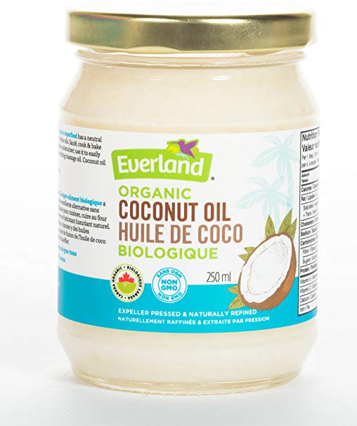Everland Coconut Oil, Glass Bottle, 250 ml
