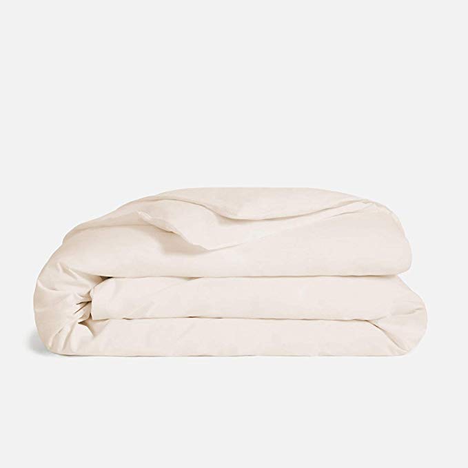 Mayfair Linen 600 Thread Count Ivory Queen Duvet Cover Set, 100% Long Staple Egyptian Cotton Quilt Cover Queen/Full Size, Silky Soft, Breathable with Hidden Zipper Closure.