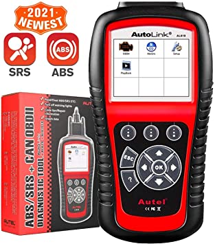 Autel AutoLink AL619 OBD2 Scanner ABS SRS Airbag Warning Light Scan Tool, Turn Off Check Engine Light Car Diagnostic Tool, View Live Data, Freeze Frame Data Diagnostic Scanner