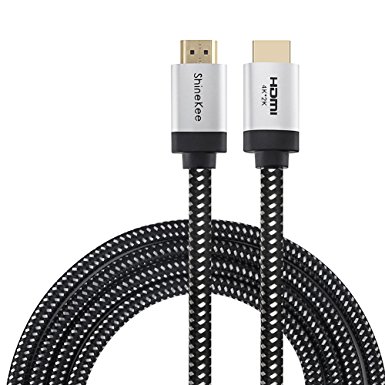 Hdmi Cable 6ft, 4k Heavy-duty Hdmi Cable 26AWG Braided Cord 18Gbps Hi-speed Gold Plated Connectors and Audio Return Video 4K 60Hz 2160p, HD 1080p, 3D for 4K TV Xbox PlayStation PS3 PS4 PC