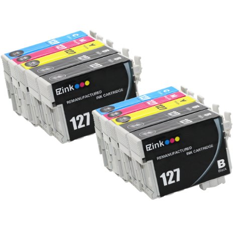 E-Z Ink TM Remanufactured Ink Cartridge Replacement For Epson 127 Extra High Yield 4 Black 2 Cyan 2 Magenta 2 Yellow 10 Pack T127120 T127220 T127320 T127420