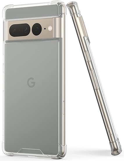 SALAWAT for Google Pixel 7 Pro Case, Clear Cute Gradient Slim Phone Case Cover Reinforced TPU Bumper Hard PC Back Shockproof Protective Case for Google Pixel 7 Pro 6.7 Inch 2022 (Crystal Clear)