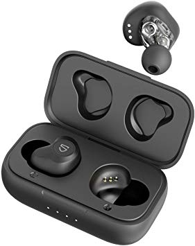 SOUNDPEATS True Wireless Earbuds, Bluetooth 5.0 Wireless Headphones Dual Dynamic and Crossover in-Ear Stereo Earphone with Microphone Binaural Clear Calls, Auto Pairing, Total 27 Hours, Truengine SE