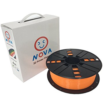 Nova 1.75mm PLA 3D Printer Filament, 1kg(2.2lb), Dimensional Accuracy  /- 0.03mm, Orange