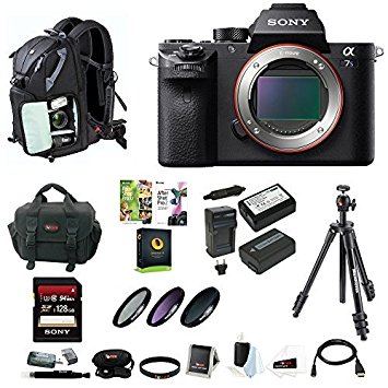 Sony Alpha a7SII Mirrorless Digital Camera (Body Only) w/ 128GB SD Card & Photo/SLR Sling Backpack